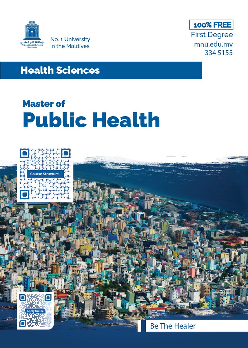 MNUedu's tweet photo. Study Master of Public Health

For more information: https://t.co/CHu9rx2IIJ
Apply now: https://t.co/7sLOuPxa1E
#FahiMNU
#studyatMNU
#mnusince1973
#gaumubinaakurun
#buildingnationsince1973
#februaryintake2022 https://t.co/TeD82esYec