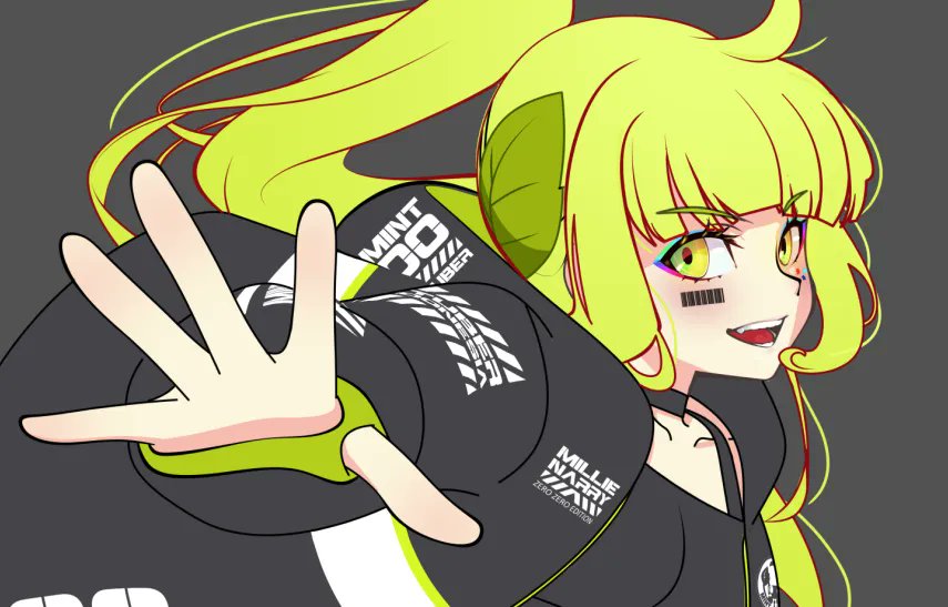 pixeltivman's tweet photo. WIP @mintchanchannel 's Jacket for merchandise artwork. Also preparing the packaging and small gift.

#mintchan #artwork #anime #painttoolSAI #Vtubers https://t.co/9P0AIrYEwQ