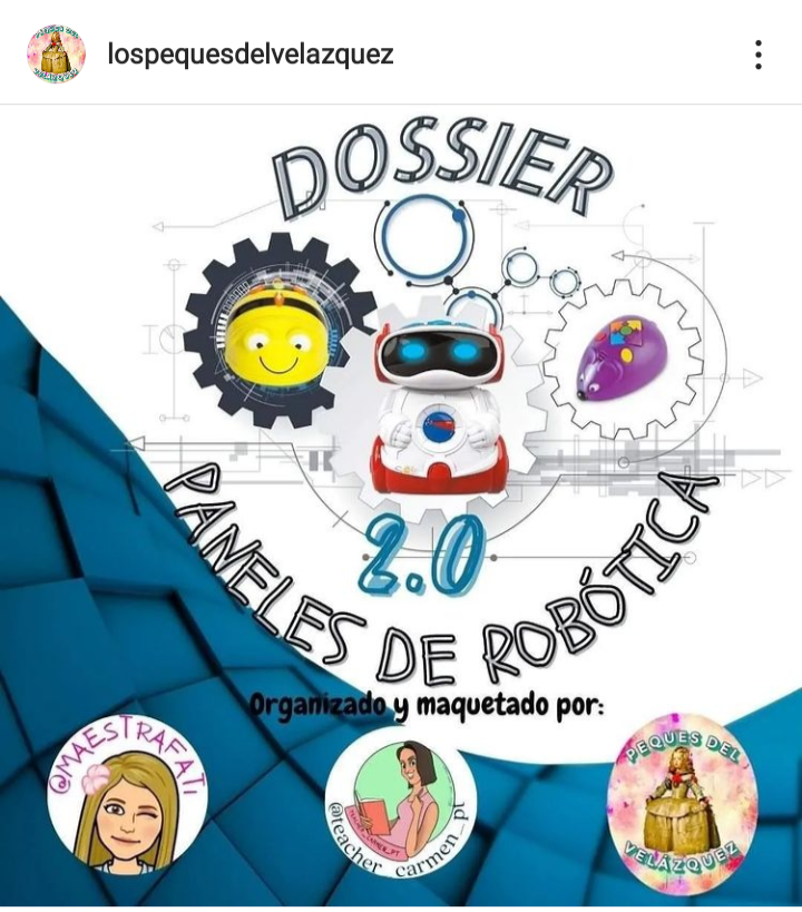 PequesdelV's tweet photo. Ya está aquí el dossier 2.0 de robótica, con paneles de diferentes temáticas para infantil y primaria.
¿Lo quieres?
Pasa por nuestro Instagram y consíguelo @lospequesdelvelazquez
#robotica #recursosinfantil #recursosprimaria #claustrovirtual https://t.co/gvdFgIGthE