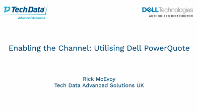 Rick McEvoy, Presales Technical Consultant at Tech Data, gives a great introduction on how to utilise Dell PowerQuote - Watch now: tdas.so/8C533B