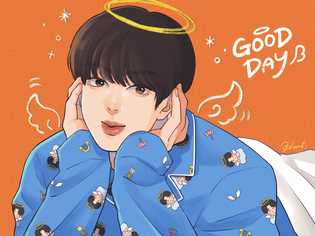 「GOOD DAY👼💙

#btsfanart #JIN 」|Hrmt.のイラスト