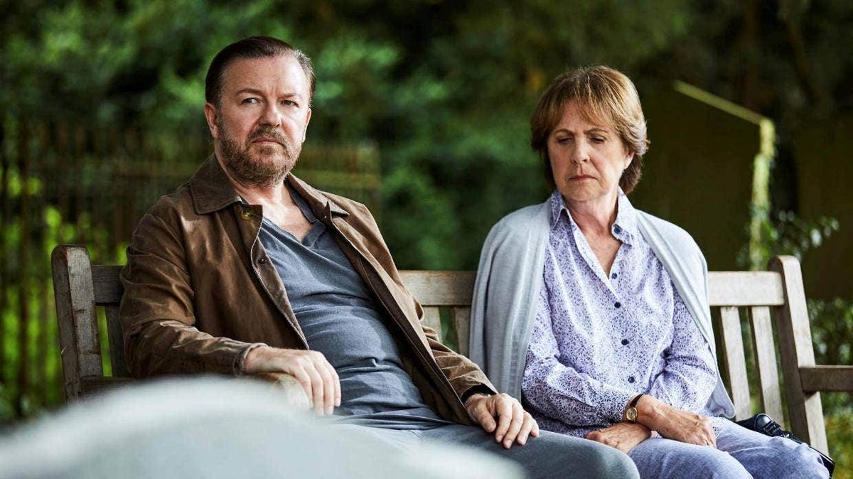 "If you want to be an angel, you've got to do it when you are alive. Be good. Do good things"

Thank you 🙏 <a href="/rickygervais/">Ricky Gervais</a> for this #masterpiece. 
#AfterLife