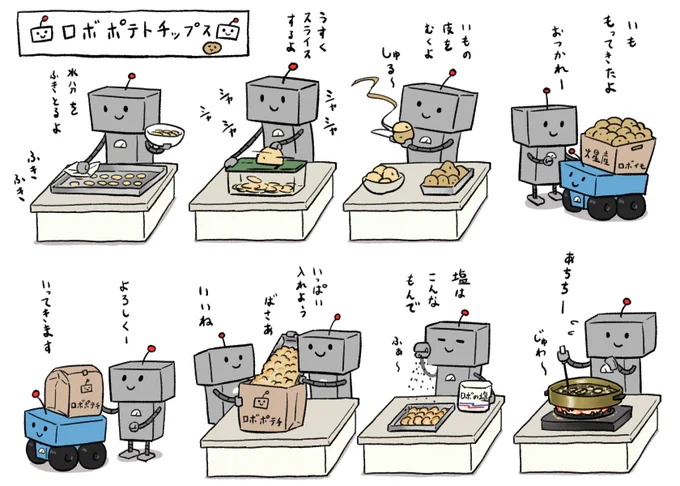 人工知能ロボットにより全自動化された ポテトチップス工場#はたらくロボ 