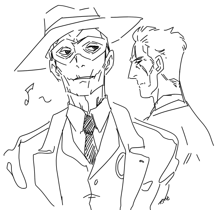timethehobo's tweet photo. Another quick sketch. XO with his best regards. #mgs https://t.co/eVPejwIFQu