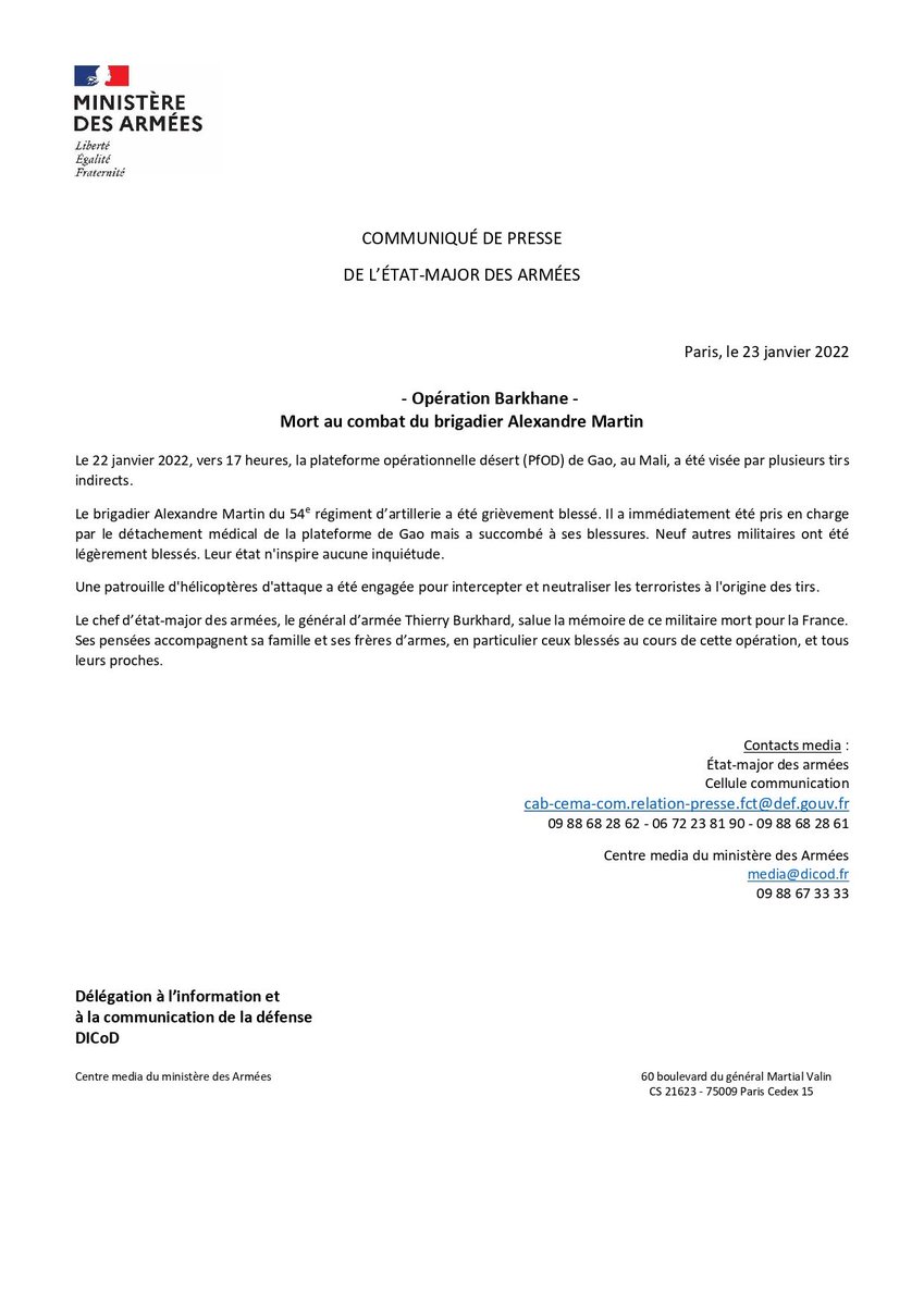 Chef d'état-major des armées tweet media