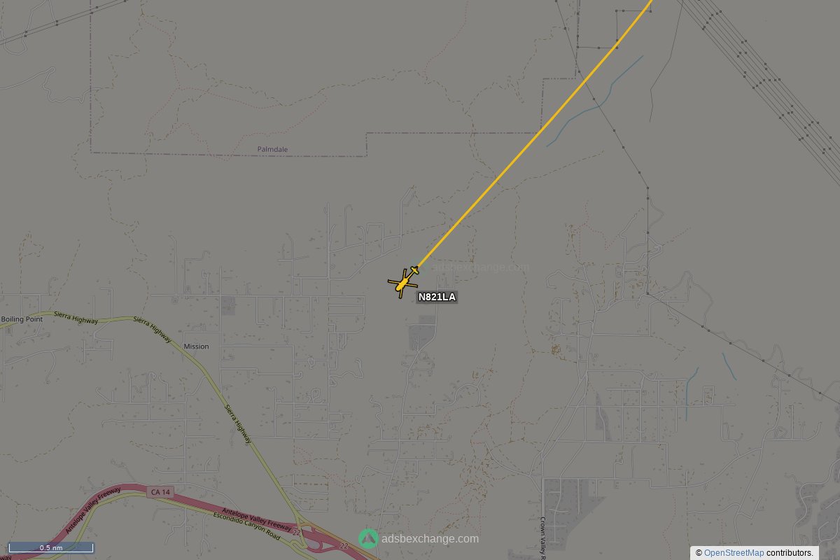 LA County Fire #N821LA (a H60) was seen near Los Angeles County, CA at approx 15:22 UTC squawking 1206 https://t.co/tbprxgXoTB #LACoFire https://t.co/EfhGnlmczj