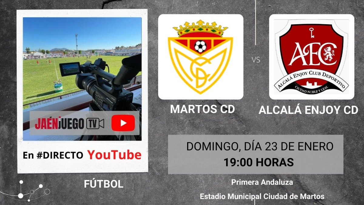 JaenenJuego's tweet photo. 🚨¿TIENES PLAN? DOS PARTIDOS ESTA TARDE

⚔ FÚTBOL SALA | @Futsal_Jaen - @escanolense 
📺CANAL 2 JeJ: https://t.co/W0ziXmeoAF

⚔ FÚTBOL | @MartosClubDptv - @cdalcalaenjoy 
📺Canal 1 JeJ: https://t.co/TcQYhZb1Wv https://t.co/Lqf68D62xe