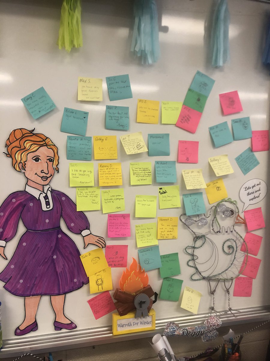 MsZielewicz's tweet photo. Think about someone else #sel prompt 💕✨Emory @UECSDTigers helped write names of each of my @BTEvertech Ss on a class color coded post it. Ss chose at least 1 person to write a positive affirmation to @BTBOCES_IP @BroomeBOCES @mshade2 @MrsWalli19 @mackenziekollar @btbocesvideo https://t.co/rNZIh8bdXq