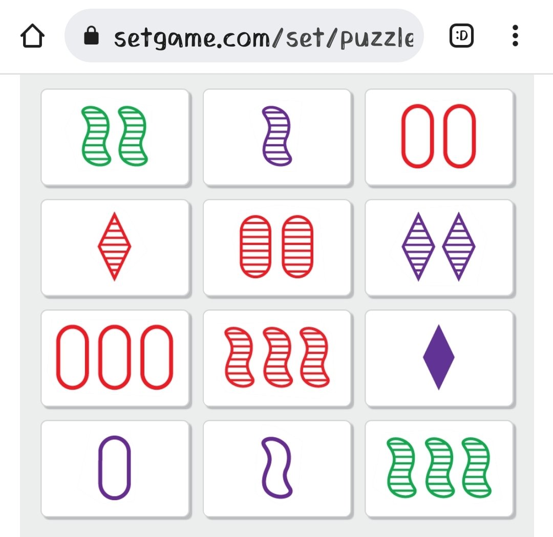 The Daily SET Puzzle, setgame.com