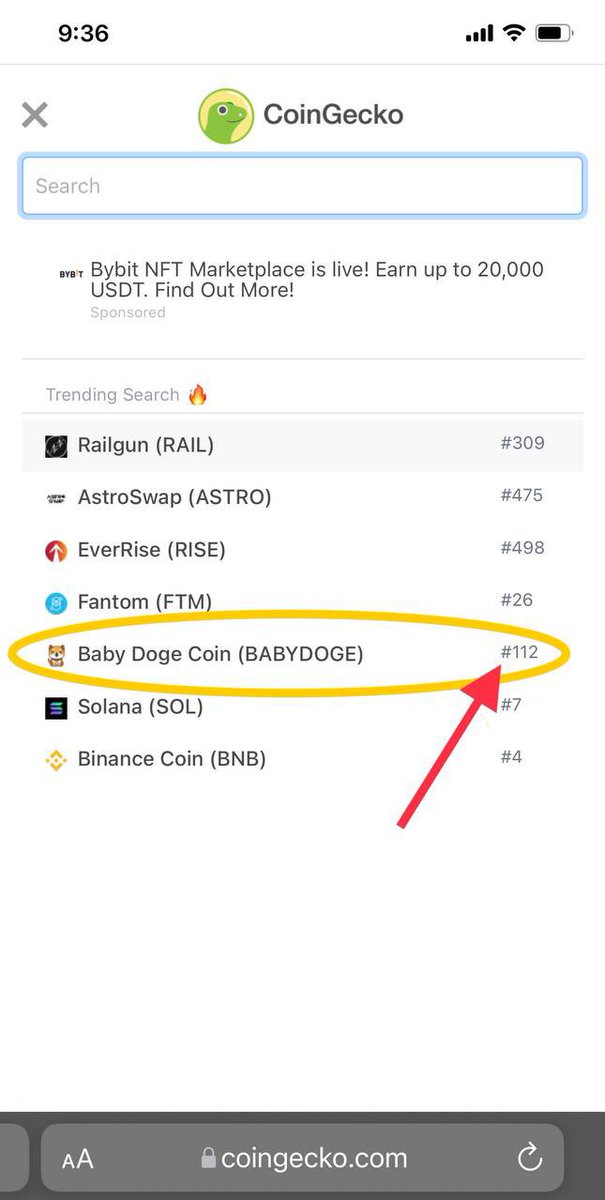 Trending #BabyDoge on <a href="/coingecko/">CoinGecko</a> 2022 has been incredible