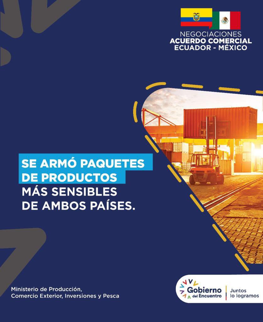 La VI Ronda de Negociación entre Ecuador y México finalizó con un precierre de las mesas técnicas de Acceso a Mercados y Reglas de Origen. Caminamos hacia un acuerdo comercial con altos estándares en materia económica, comercial y de inversiones.
#AcuerdoEcuadorMéxico 🇪🇨🇲🇽
