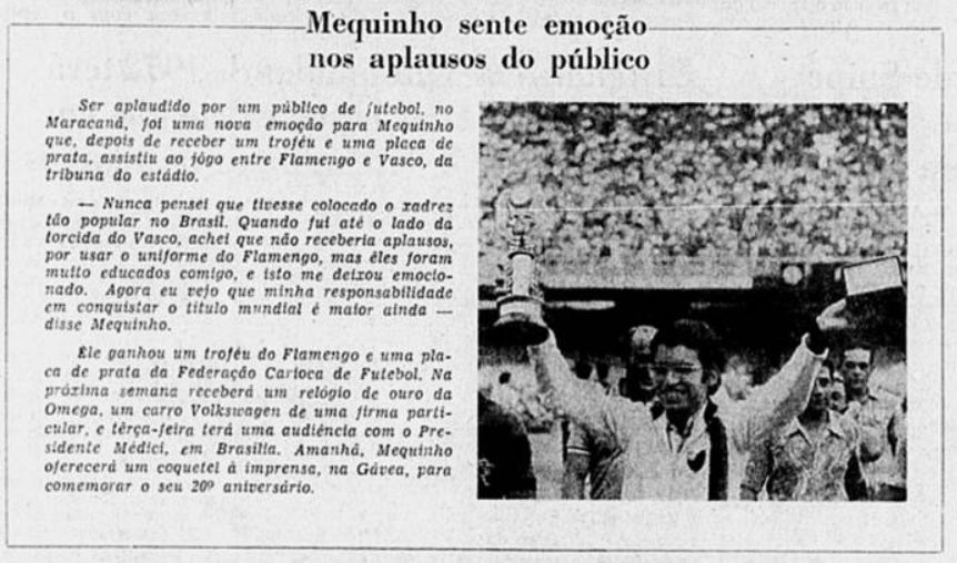 Mequinho, ídolo do Xadrez brasileiro que representou o Mengão, completa 70  anos - Flamengo