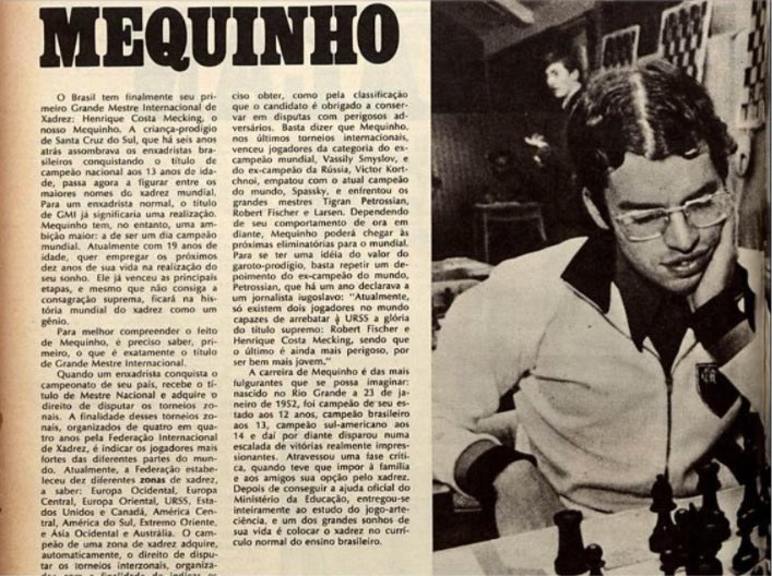 Time Flamengo on X: Henrique Costa Mecking, o Mequinho, completa 70 anos  hoje. Mequinho é um Grande Mestre brasileiro do Xadrez, que fez história  representando o Flamengo.  / X