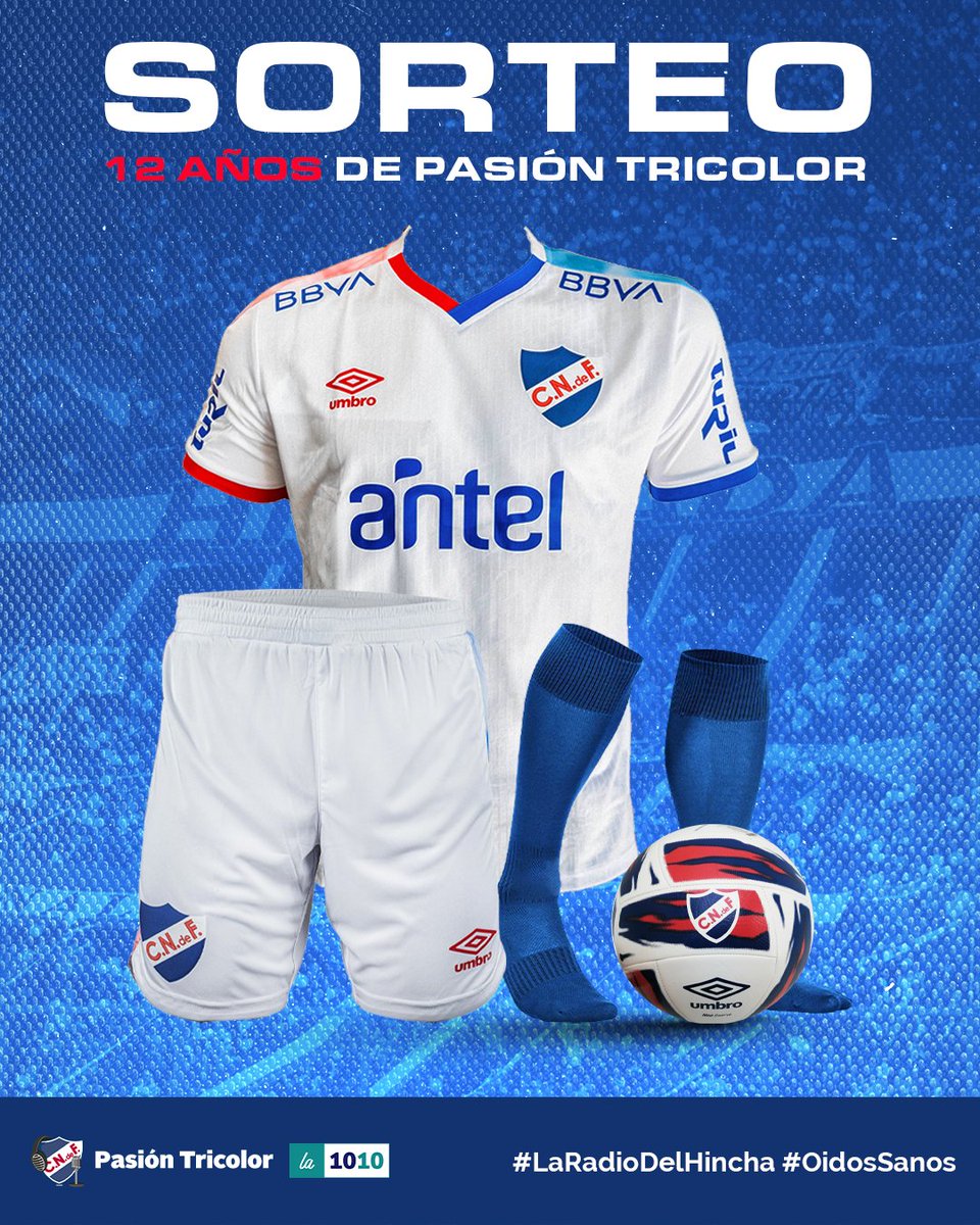 SORTEO 1️⃣2️⃣ AÑOS 

Por el apoyo, por la fidelidad, porque fuiste y sos el jugador más importante para juntos hacer día a día #LaRadiodelHincha 

Para participar del sorteo dale RT @ a 2 amigos y dejanos tu saludo con el hastagh #PasiónTricolor12años 

¡VESTITE BOLSO! 👇🏻