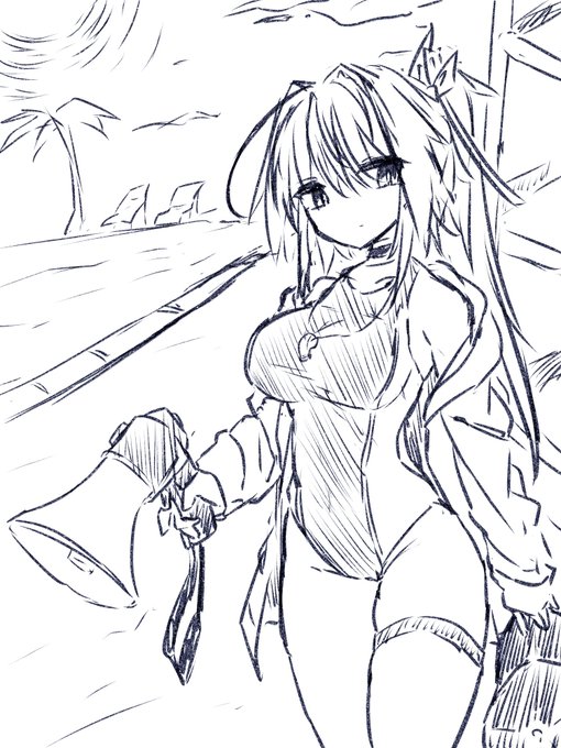 臨時でプールの監視員をしていた時のチヒロさんです 