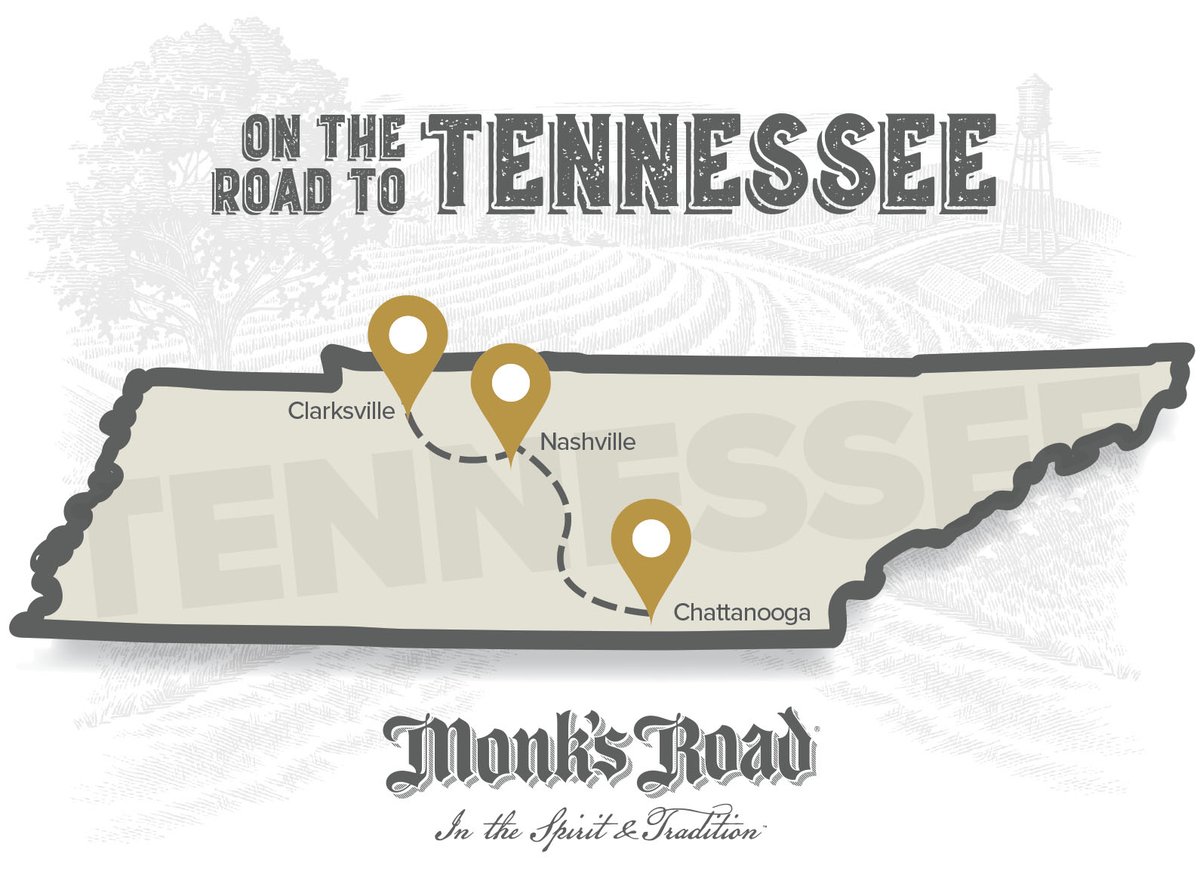 We’re back on the road and headed to Clarksville and Chattanooga this week as part of our Monk's Road launch in #Tennessee.