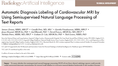Radiology_AI's tweet photo. #SciBERT transformer accurately categorizes cardiac MRI reports https://t.co/yPk0SzCMtB @DocofHearts @ImperialNHLI @AI4HealthCentre #BERT #AI #ML https://t.co/qwhwQtNzeY