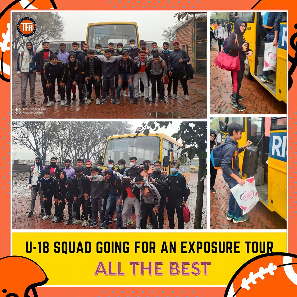 FaTransition's tweet image. Transition Football Academy&apos;s U-18 squad going for an Exposure Tour...🚌 Please wish the boys a great success 🤞⚽
Let&apos;s do it 💪@transitionfa 
#transitionfa #AIFF #FIFA #IndianFootball #indianileague #delhifc footballtrials #trials #youthleague #football_trails_india