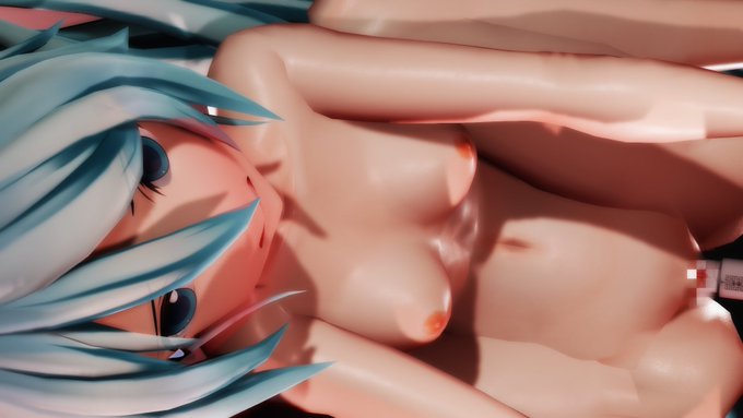 奥まで入って必死で抑えてるミクちゃん 