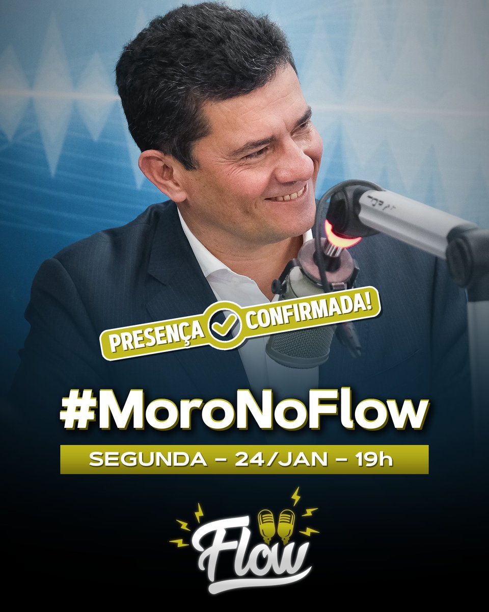 Estou 100% recuperado da Covid. Nesta segunda-feira, às 19h, estarei no Flow Podcast.
#MoroNoFlow