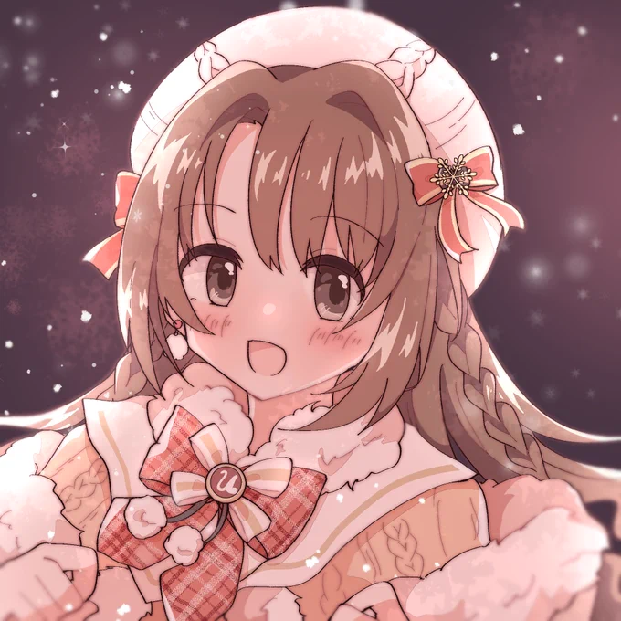 プロデューサーさん、雪、すごいです!
#島村卯月 #デレマス 