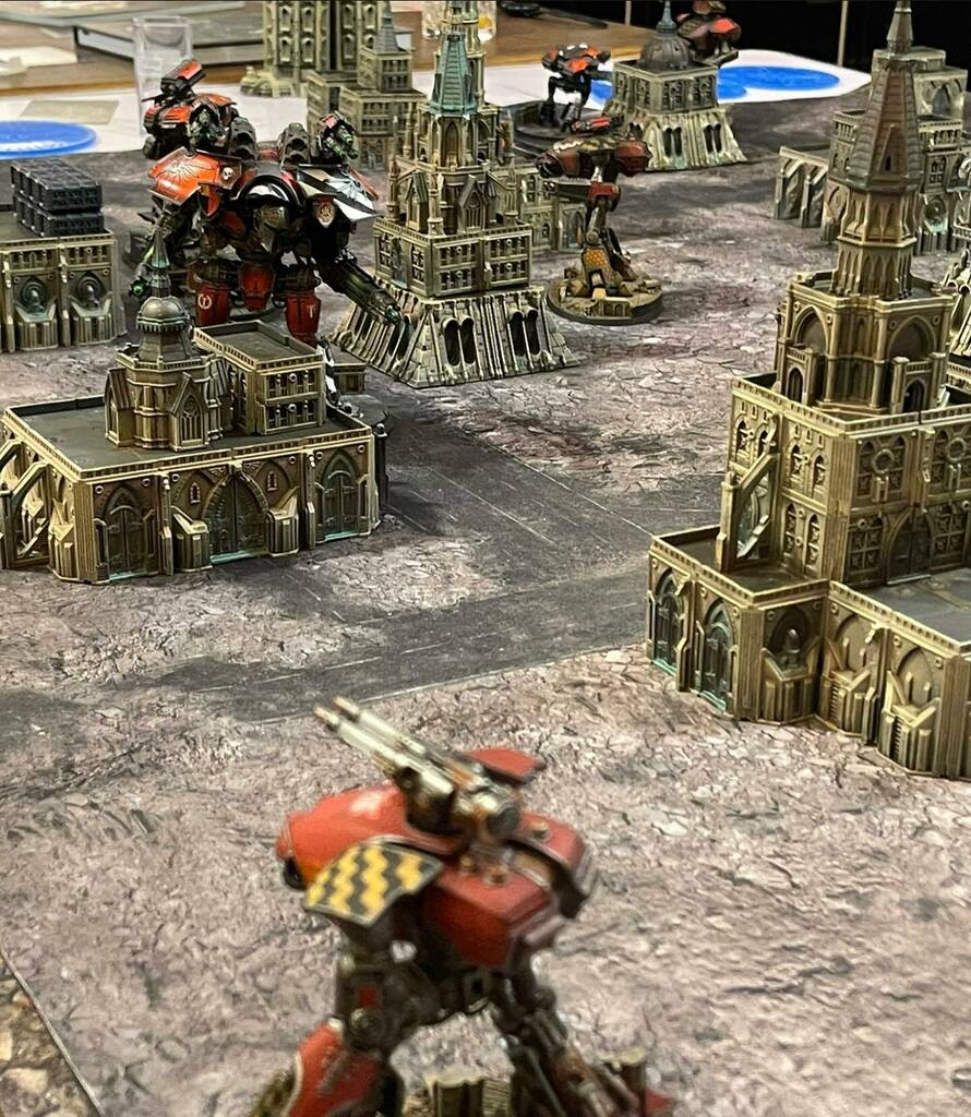 Asmodire's tweet photo. Legio #ignatum delivers the cargo to take the win!
Great game with @nurgles_broth yesterday! Titanicus always provides a good game!
#adeptustitanicus #fullypaintedisforclosers #paintingwarhammer #warhammercommunity #titanicusterrain #paintingadeptusti… https://t.co/rVcDF9hb3Q https://t.co/VqkIkWhqGC