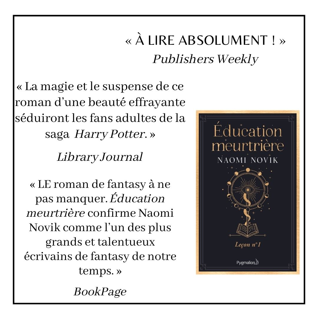 ed_Pygmalion's tweet photo. Dernière ligne droite avant la sortie du nouveau Naomi Novik ! Vous hésitez encore ? La presse étrangère a les arguments pour vous convaincre 😏 Parution le 26 janvier.
#Novik #Sortie #Ilsenparlent #Educationmeurtriere #Book #Livre #reinedelafantasy #Pygmalion https://t.co/wOxgfUwc56