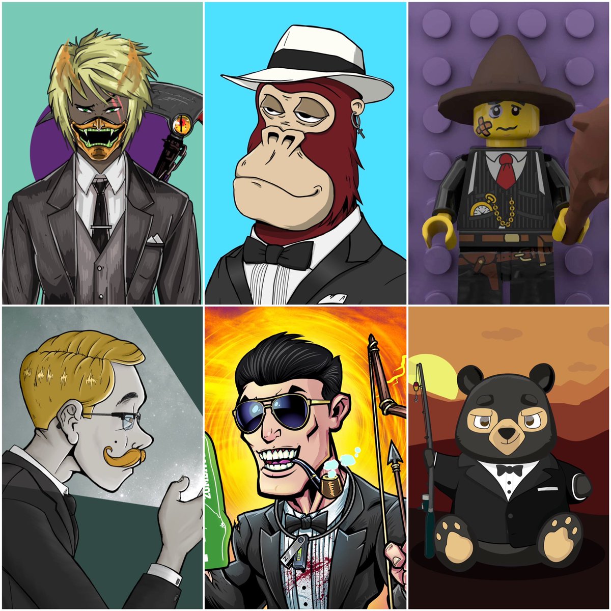 NFTNURSECRYPTO's tweet photo. Yoooo we clean up nice! 😎 we stay ready! @ADANinjaz @ChilledKongs @brickwrld @unv_25 @ZombieChains @nifty_teddy https://t.co/W8tHMOviK2