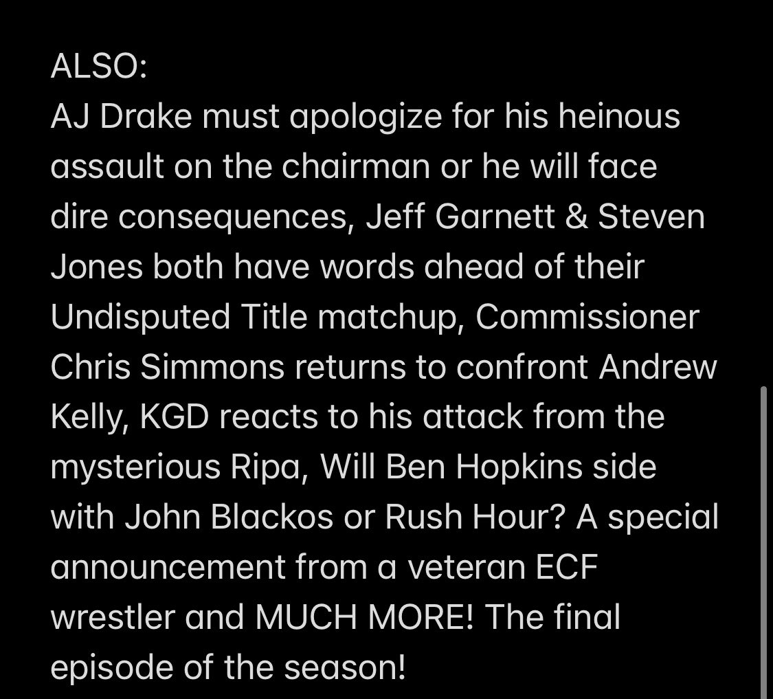 ECFNetwork31's tweet photo. ECF Crossfire Ep. 6 “No Way Home” Match Card
LIVE from Cleveland, Ohio!
Go-home show to WrestleMania 2! https://t.co/5jwjHaoD0W