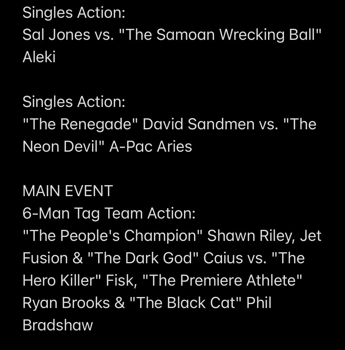 ECFNetwork31's tweet photo. ECF Crossfire Ep. 6 “No Way Home” Match Card
LIVE from Cleveland, Ohio!
Go-home show to WrestleMania 2! https://t.co/5jwjHaoD0W