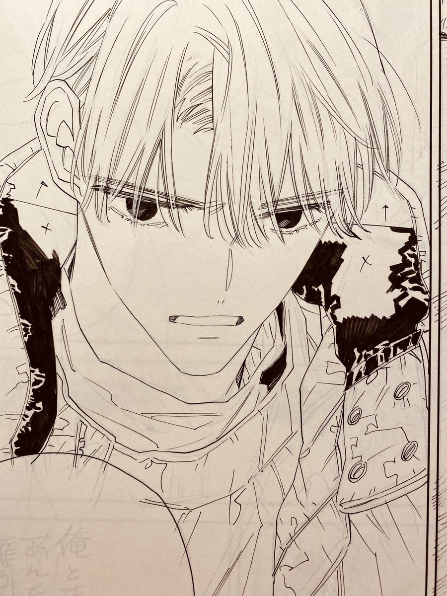 線画(「ボーイフレンド17」3話) 