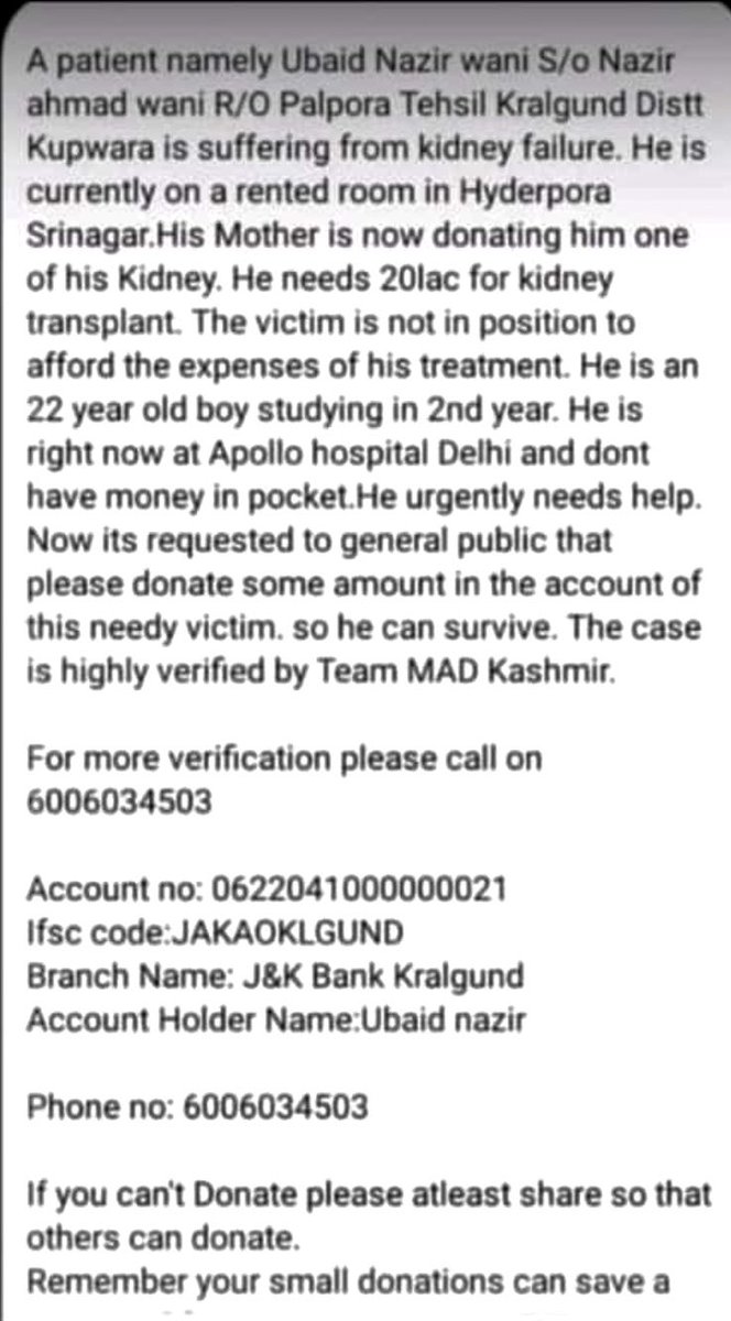 naeemSpeaking's tweet photo. Please Contribute and Save a Precious Life.🙏🏻 https://t.co/ey9ZEt3LGa