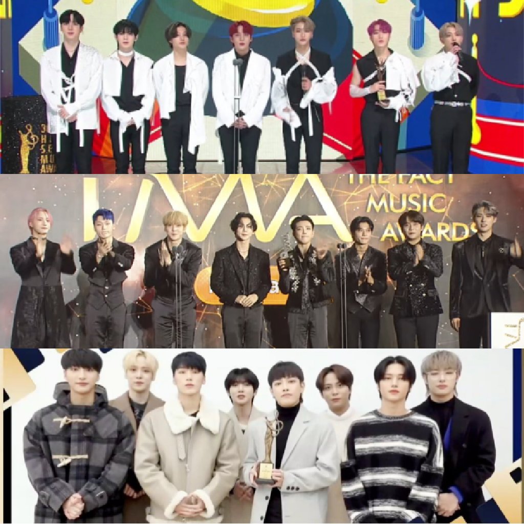 📍#ATEEZ “8 makes 1 team” Bonsang Awards 🏆

- [Seoul Music Awards 2021] ✅
- [The Fact Music Awards 2021] ✅
- [Seoul Music Awards 2022] ✅

ATEEZ BONSANG WINNERS
#8MAKES1BONSANG 
#에이티즈 <a href="/ATEEZofficial/">ATEEZ(에이티즈)</a>