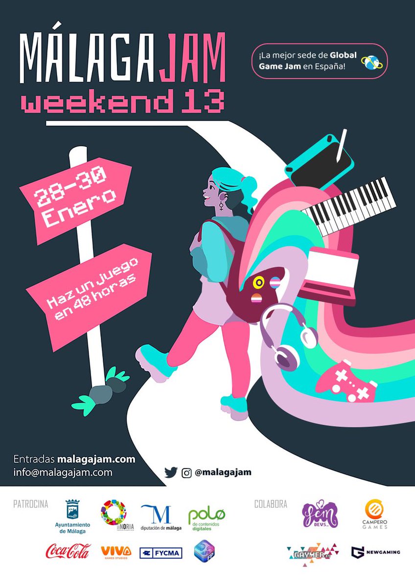 El <a href="/PoloDigitalMLG/">Polo Nacional de Contenidos Digitales</a> acoge del 28 al 30 de enero la XIII edición de <a href="/MalagaJam/">MálagaJam</a> Weekend, una maratón de videojuegos que se ha convertido en la más grande de nuestro país. Inscripciones disponibles 👉 malagajam.com
