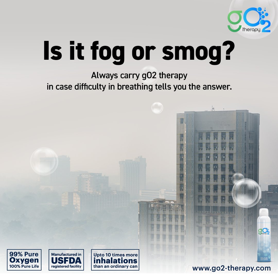 go2therapy's tweet image. When air quality index around seems constantly poor doesn’t it make sense to always carry something with you which can help you counter its effects.

Click on the link to buy: bit.ly/2S3JeVi
.
.
.
#smog #pollutionshield #pollution #fog #gO2therapy #airqualityindex