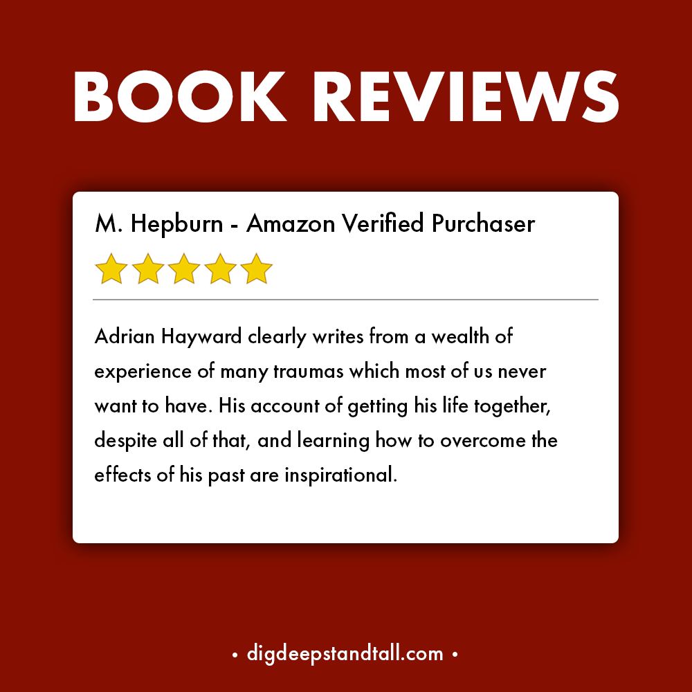 ddst_com's tweet photo. My hope is to help as many people as possible, who are struggling with life like I was.

I transformed a life of abuse, #Trauma, addiction, and illness into one that became beyond anything I could have dreamed.

Dig Deep, Stand Tall is a #book to share those lessons with you. https://t.co/L1yZlocun9