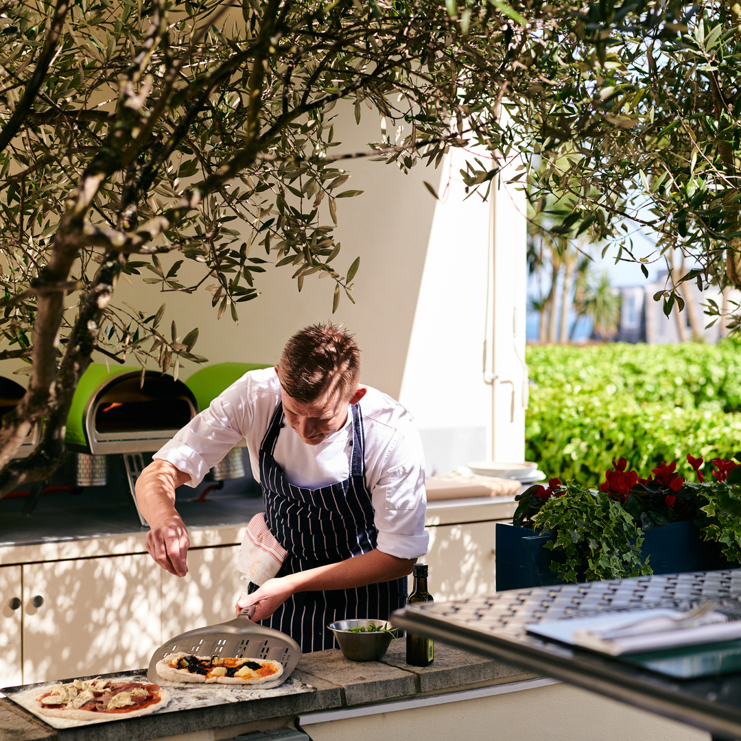 In summer, nothing quite compares to an alfresco lunch in The Olive Grove gardens...