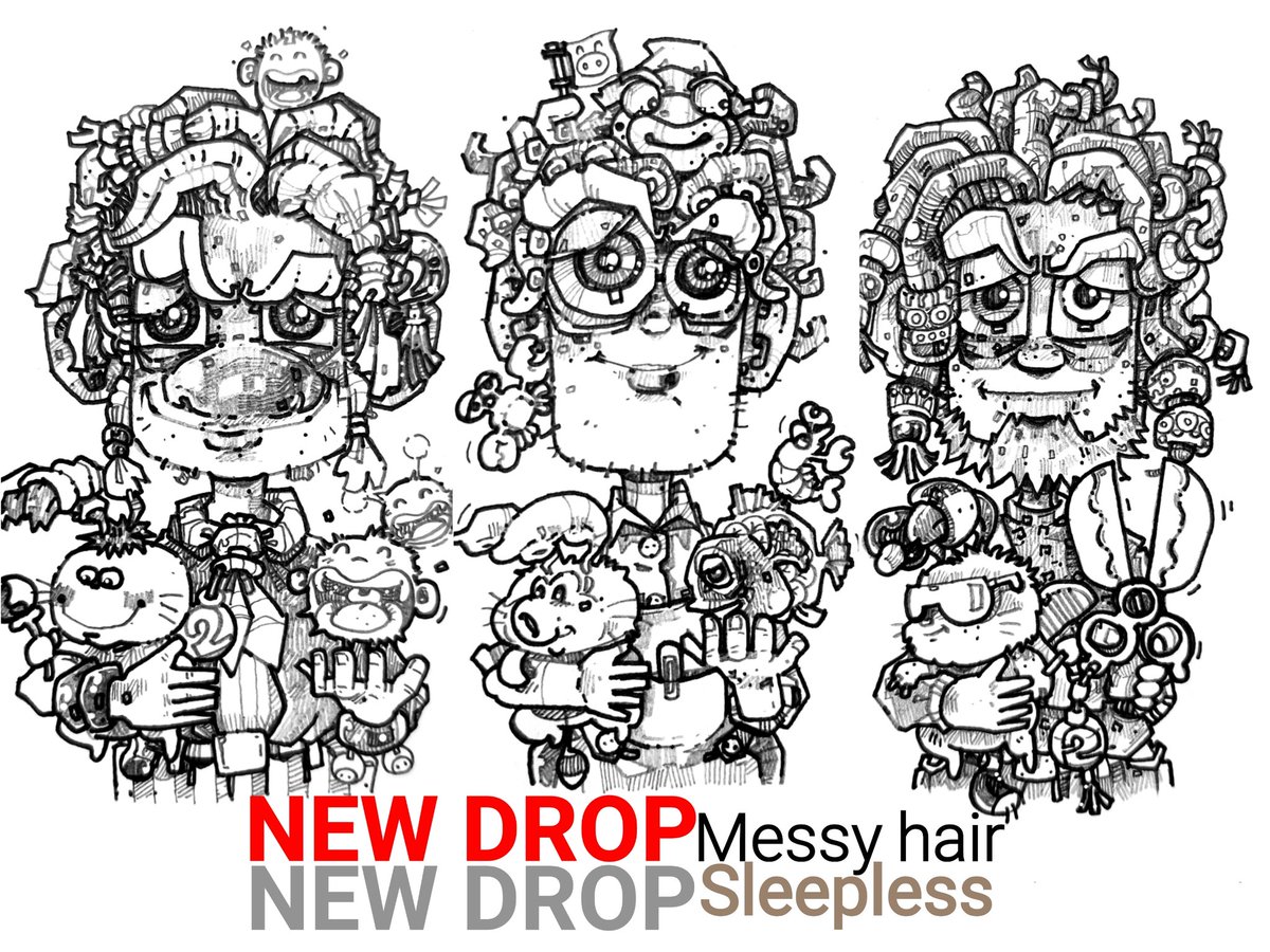 THE BEST ONE...🤗
Messy hair &amp; Slep less man 
opensea.io/Kra-thon