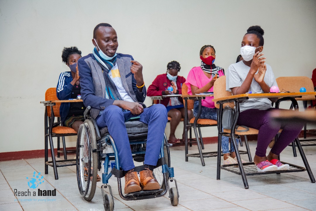 Picture of the Week!

Disability inclusion being one of our major concerns, at Reach A Hand Uganda we pride ourselves in addressing young people's issues and putting them at the forefront of our programming is paramount.

 Our amazing participant @JairusMukoota at the #PEA22 !