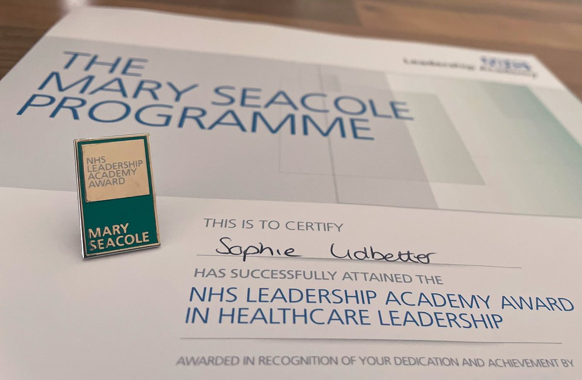 sophmlake's tweet photo. Having started the programme officially in 2019 and after **several** covid delays… I am so pleased to receive this in the post! 🤩💌💙 @NHSLeadership https://t.co/ONMKrGt7rT