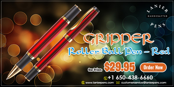 pens_lanier's tweet photo. A good Gripper Roller Ball Pen – Red will help relieve any finger discomfort from long writing sessions. Lanier Pens have brought the smoothest and sleekest ballpoint pen, to provide you hours of writing enjoyment https://t.co/hofBXzLTWk