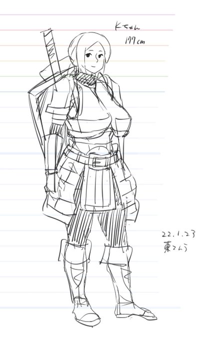 そろそろこの子も描きたいのでキャラデザ進めてました
モブGちゃん改めモブKちゃんです 