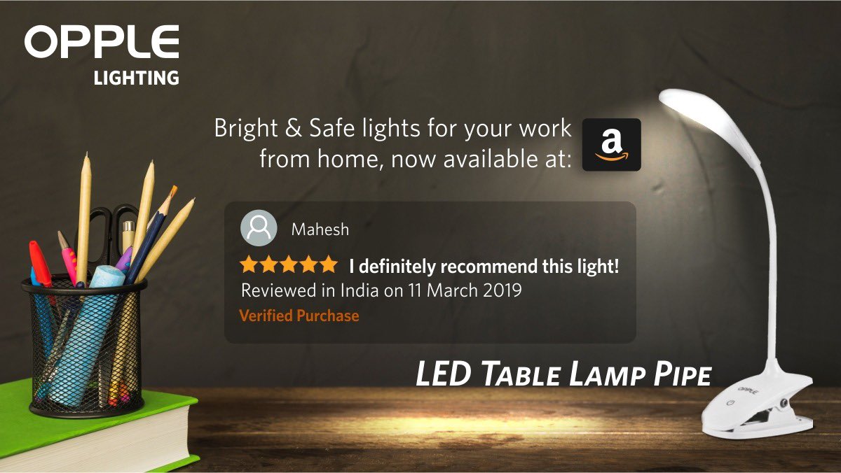 Oppleindia's tweet photo. Our LED Pipe Table Lamp is as flexible as your need, lighting up any place you wish with three different brightness modes.
Now available on Amazon - https://t.co/himhR7A2MS
#LEDTableLamp #PipeTableLamp #FlickerFree #Flexible #OPPLE #OPPLELED #TableLamp #Lamp #RechargeableLamp https://t.co/ntyP7INlfT