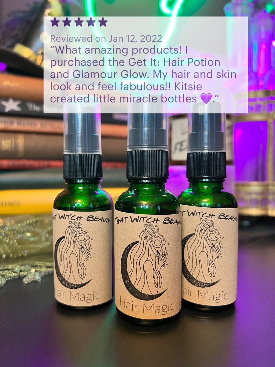 Thank you so much for this amazing 5 star review Leigh!
In today’s restock,  ‘Get It’ has been rebranded as ‘Magic Hair’. Same AMAZING product,  just new look and new name!
#hair #growmorehair #fullerhair #thickerhair #morevolume #hairpotion #hairmagic #hairtransformation