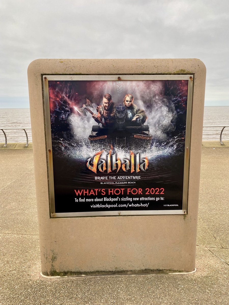 adamslevin's tweet photo. Had a nice yet bracing walk along the Prom, great for clearing the mind and great to see #Valhalla being promoted. Everyone is working very hard on this project and thereโs a lot to do but #TheExcitementIsBuilding #DarkRide #WaterRide https://t.co/BhHHKQdWyo