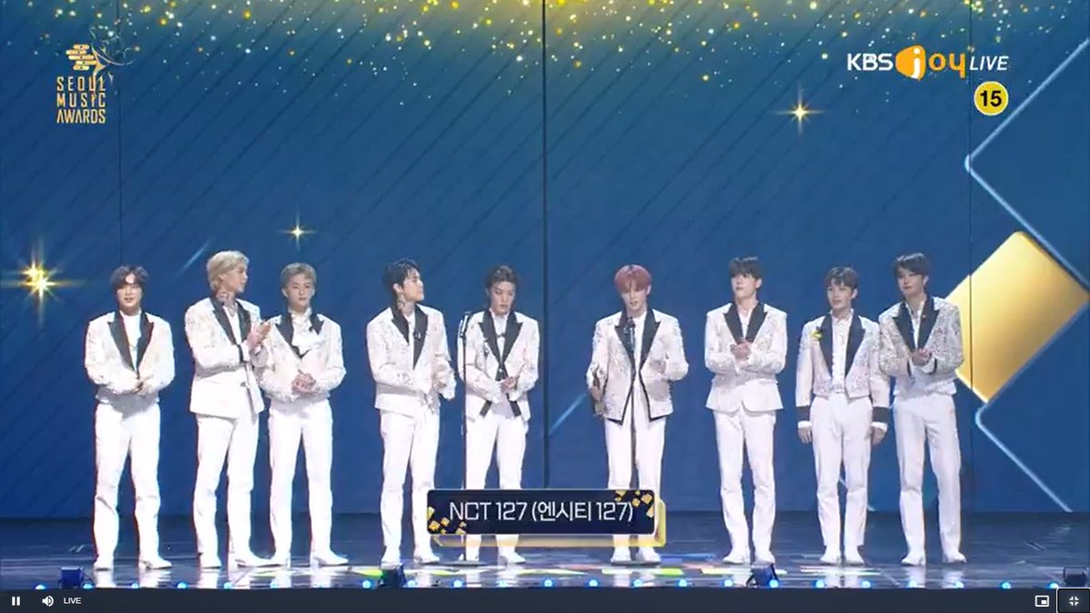 smstan_tuwir's tweet photo. NCT 127 is the FIRST SM GROUP to win a DAESANG trophy at Seoul Music Awards (SMA) since 2017.

WOOYYY DAESANG SMA YANG MENANGIN GRUP BALIK KE KWANGYA 😭

Congratulations!!! 👏 https://t.co/imnF2uQlE0