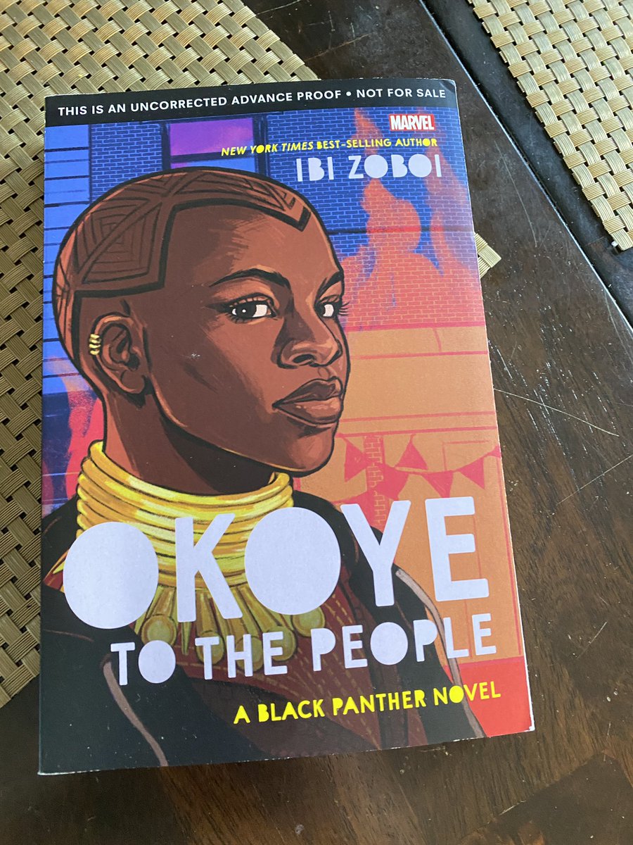 Check out my #bookmail from #bookposse! I love this cover and the author @ibizoboi—can’t wait to take this journey with #Okoye. @DisneyBooks @Dina_at_Disney #marvel #BlackPanther