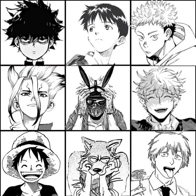 3x3 of my favorite animanga protags 