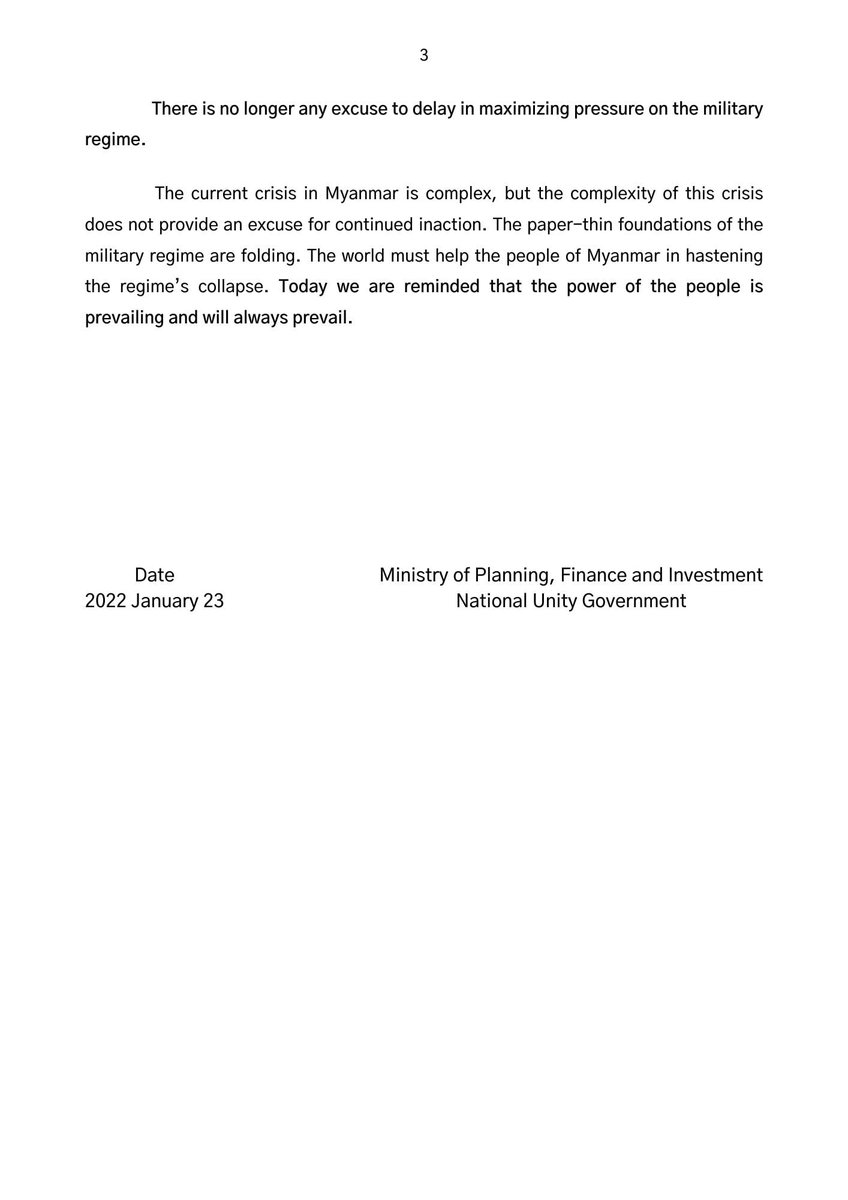 NUGMyanmar's tweet photo. Statement of #MoPFI, #NUGMyanmar in support of Total Energy and Chevron Corp divestment from Myanmar 
#WhatsHappeningInMyanmar https://t.co/mRutYpFJoQ