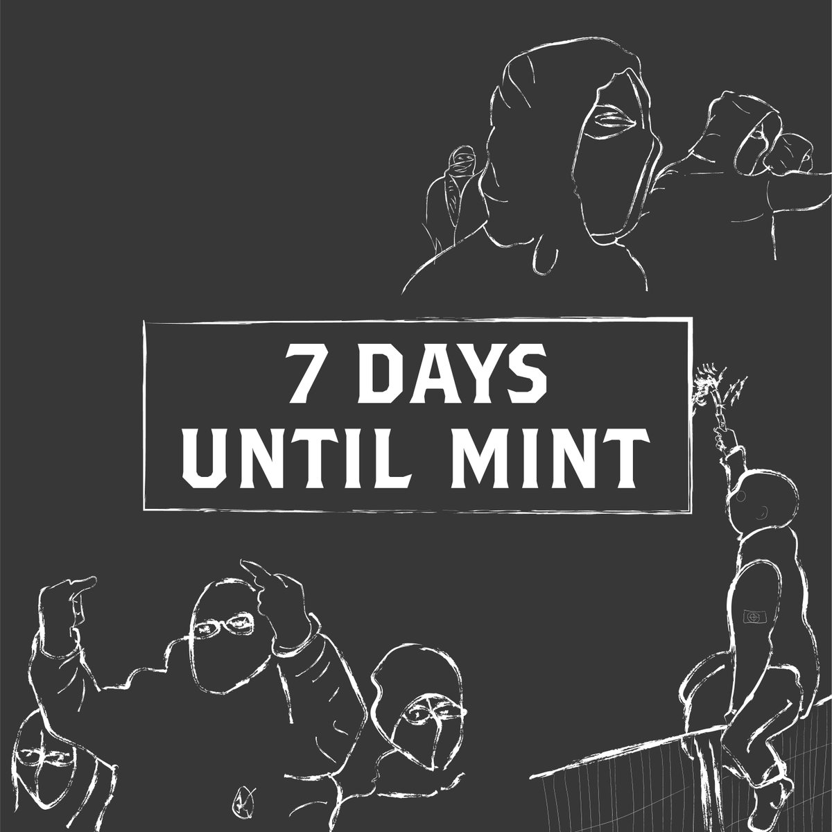7 more days until our mint goes live! Our socials and discord are already making good progress! Be there! 💥 #nft #ultras #tifosi #nftdesign #countdown